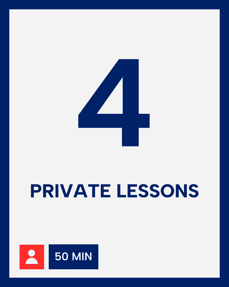 Private lessons with our team (4 lessons)