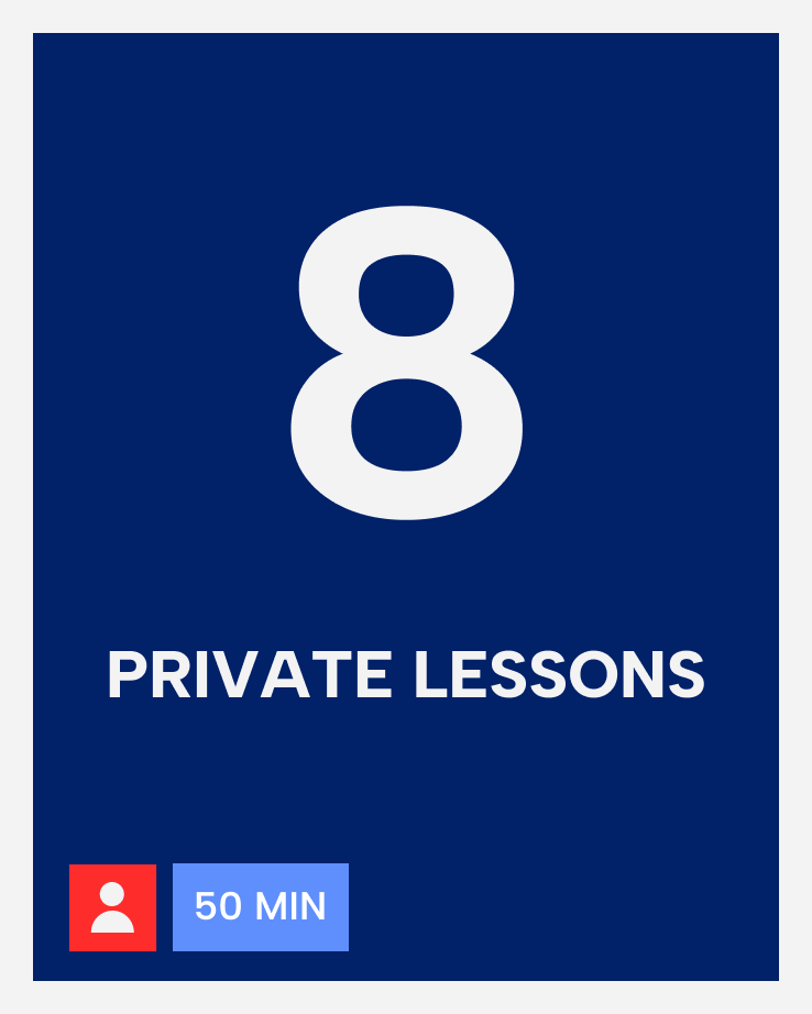 Private lessons with our team (8 lessons)