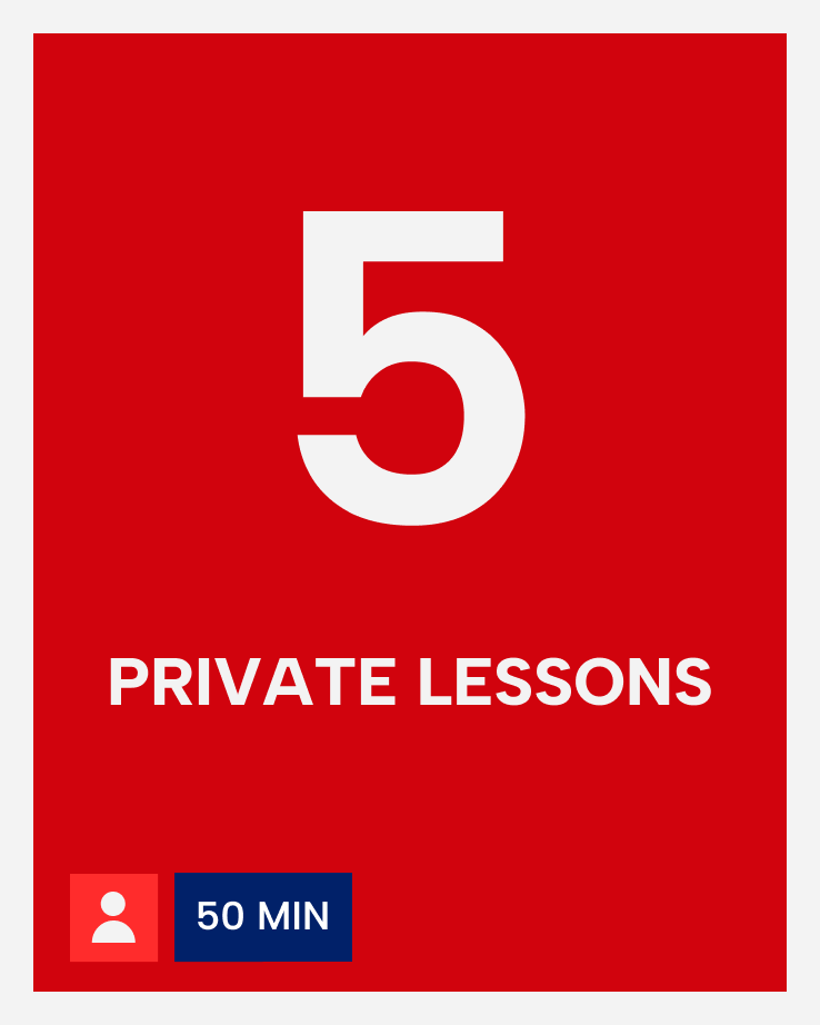 Private lessons with our team (5 lessons)